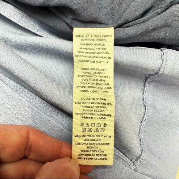 Free People Blazer Sz Small Frilled Cuff Lavender Satin Smooth Jacket  Romantic - Picture 15 of 15